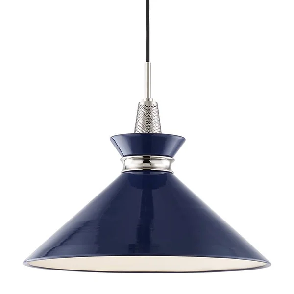 Mitzi H251701L-AGB/PK - Kiki 1 Light Large Pendant, Aged Brass/Pink