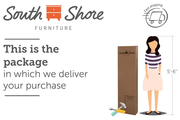 South Shore 3137035 Canyon 5-Drawer Chest - Grey Oak