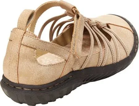 Women's Jambu JBU Juliet Vegan Closed Toe Sandal - Size: 7.5, Beige