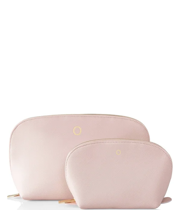 Cathy's Concepts Personalized Blush Vegan Leather 2-Piece Travel Set