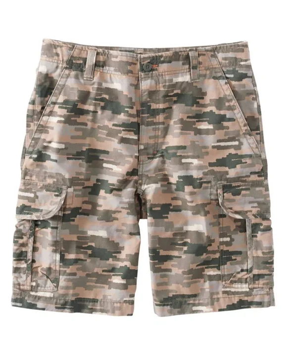 Men's L.L.Bean Allagash Cargo Shorts - Natural Fit Camouflage Green 40, L.L.Bean