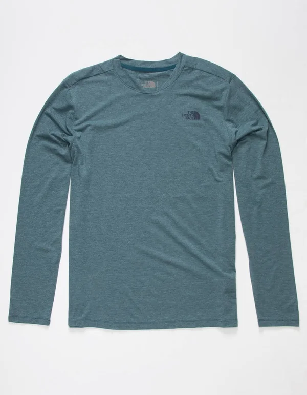 The North Face Men's Wander Long Sleeve Shirt Monterey Blue Heather, S