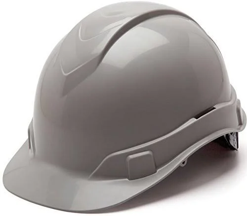 Pyramex Ridgeline Cap Style Hard Hat - 4-Point Ratchet Suspension, Gray