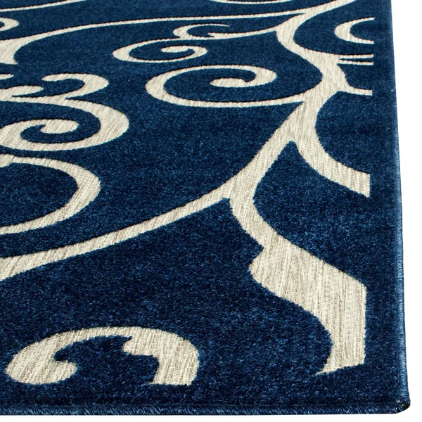 Safavieh Cottage Cot927b 5&3x22 x 7&7x22 Navy - Creme Rug