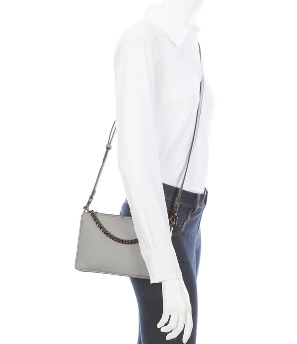 Coach 78801 Refined Calf Leather Signature Chain Crossbody Bag, Everglade