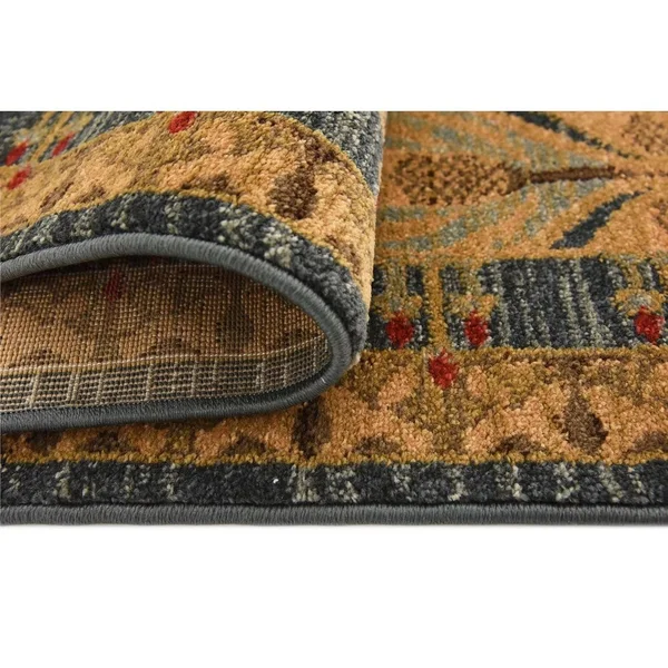 Unique Loom Edinburgh Red 6 ft Round Area Rug