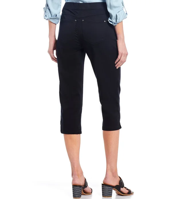Intro Rose Pull-On Capri Pant - Womens, 14, Ebony Black