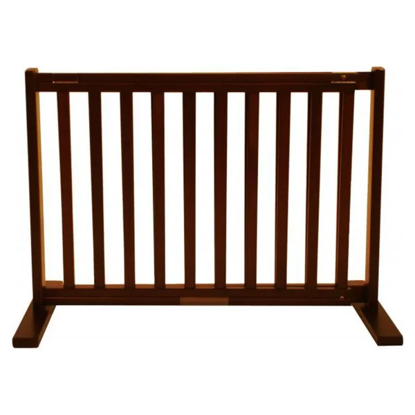 Dynamic Accents Free Standing Pet Gate - Large-Mahogany