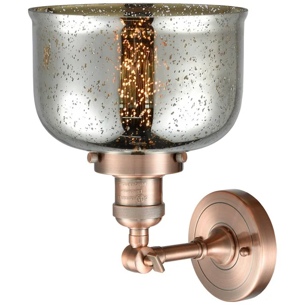 Innovations Lighting 203-AC-G78-LED Large Bell Wall Sconce Antique Copper