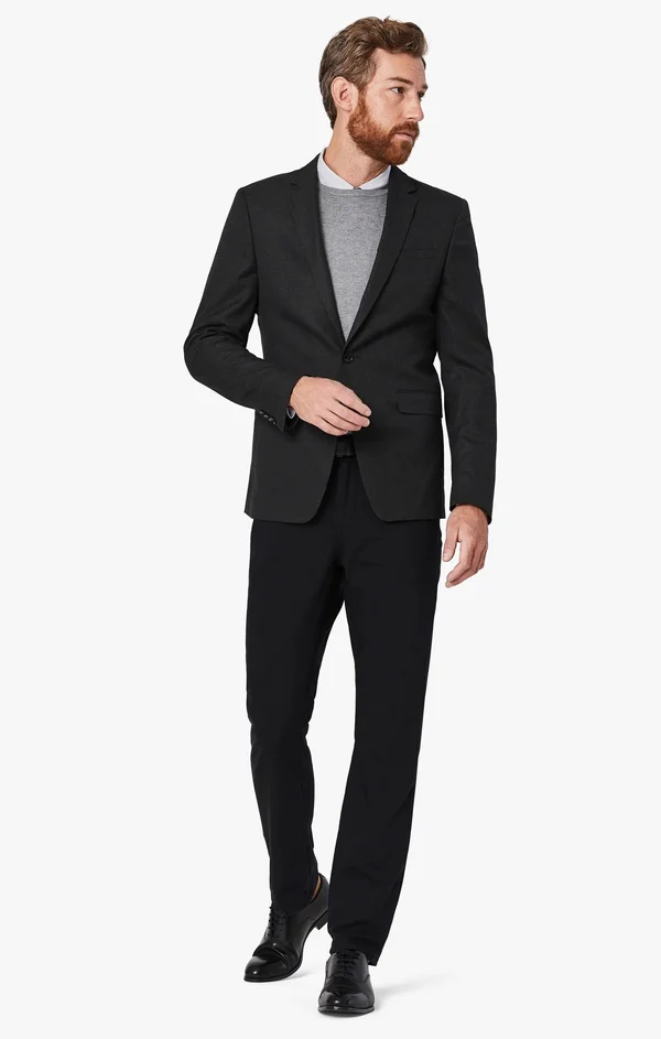 34 Heritage Men's Charisma Relaxed Straight Commuter Pants in Onyx