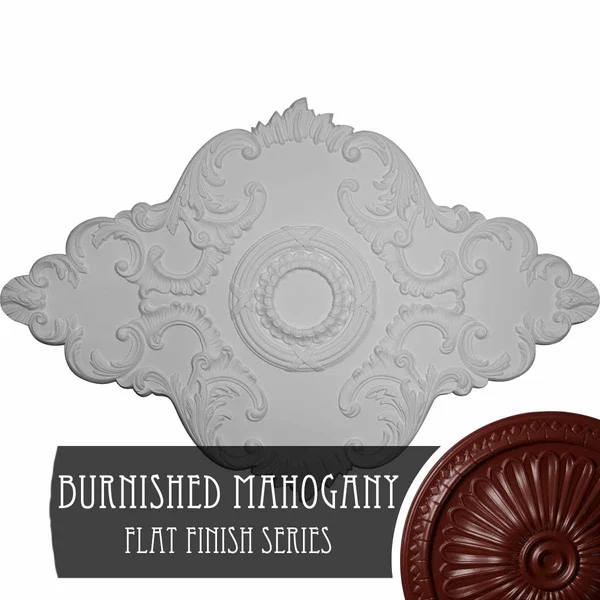 Ekena Millwork CM67PEBMF 67 1/8x22W x 48 5/8x22H x 1 7/8x22P Piedmont Ceiling Medallion (Fits Canopies Up to 6 1/2x22), Hand-Pai
