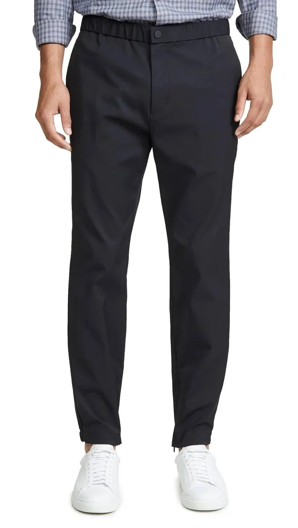 Theory Men's Terrance Neoteric Regular Fit Pants - Black - Size Large