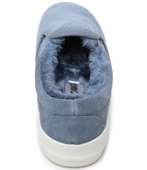 Minnetonka Women's Wilder Slipper, Vintage Blue, 9