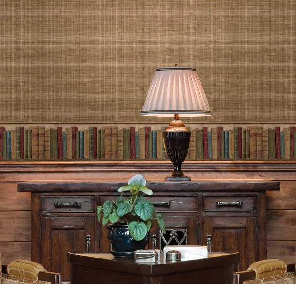 Kent Red Faux Grasscloth Wallpaper