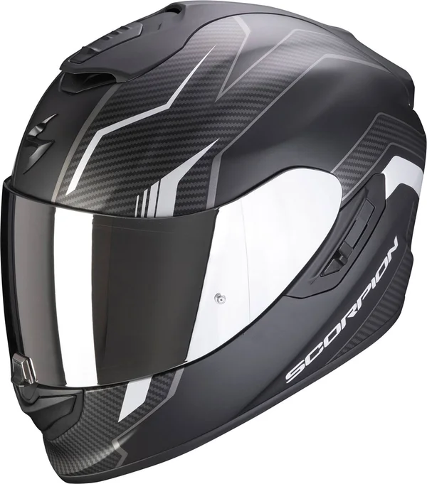 Scorpion - Helmet EXO-1400 Air Fortuna Matt Black - Silver - Size M