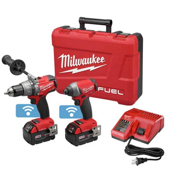 Milwaukee 2796-82, M18 Fuel Cordless Lithium-Ion 2-Tool Combo Kit /w One-Key Connectivity, CPO Outlets