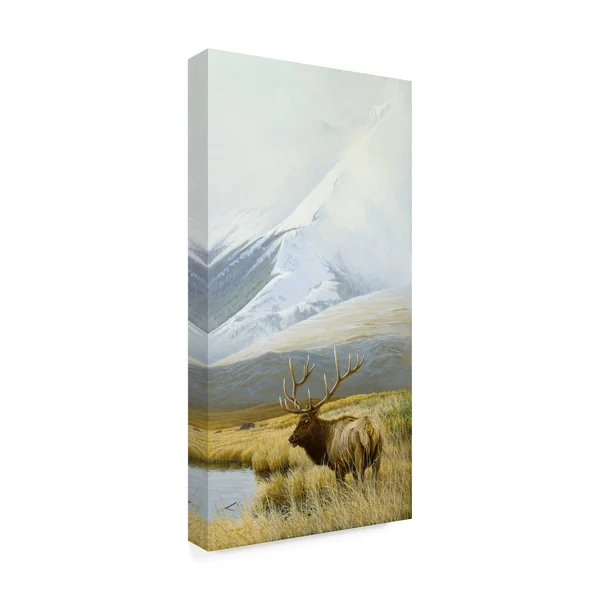 Michael Budden 'Autumn Uprights, Elk' Canvas Art 16x32