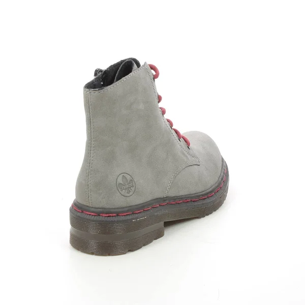 Rieker Docsy 05 Grey Womens Lace Up Boots 76240-40 in Size 38