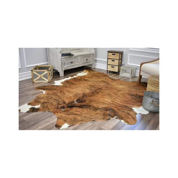 Rugs America Nash Cowhide 6& x 8& Area Rug Multi