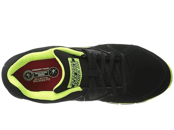 Men's Skechers Work Relaxed Fit Synergy Ekron Alloy Toe Lace Up, Size: 11, Black
