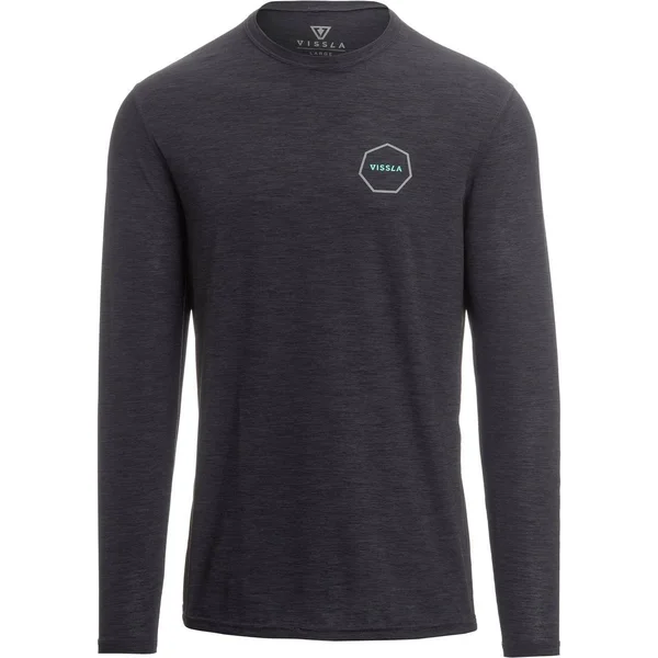 Vissla All Time Long-Sleeve Rashguard - Men's Black Heather - L