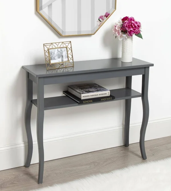 Kate and Laurel Lillian Rectangular Console Table Gray