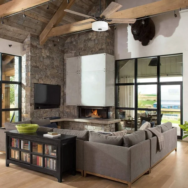 Prominence Home 50568-01 Snowden Farmhouse Ceiling Fan 52x22 Barnwood/Tumbleweed - Aged Bronze