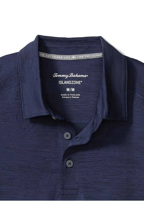 Tommy Bahama Men's Delray Frond IslandZone Polo - Ocean Deep - Size M