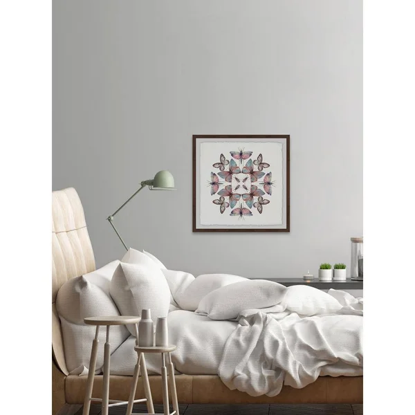 Marmont Hill 18 in. H x 18 in. W Concentric Bugs by Framed Printed Wall Art, Multi-Colored