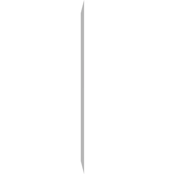 Ekena Millwork GVPVE16X2402SN 16x22W x 24x22H Vertical Surface Mount PVC Gable Vent: Non-Functional - w/ 2x22W x 1-1/2x22H Brickm