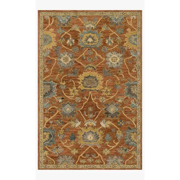 Loloi Underwood UN-01 2&6x22 x 7&6x22 Rust, Gold Rug