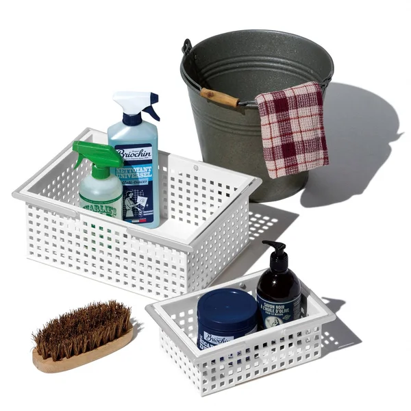 Like-it Stacking Plastic Storage Organizer Basket Tote, Gray (6 Pack)