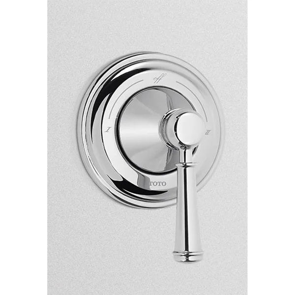 Toto TS220D1#CP Vivian Two-Way Diverter Trim with Off-Lever Handle, Polished Chrome