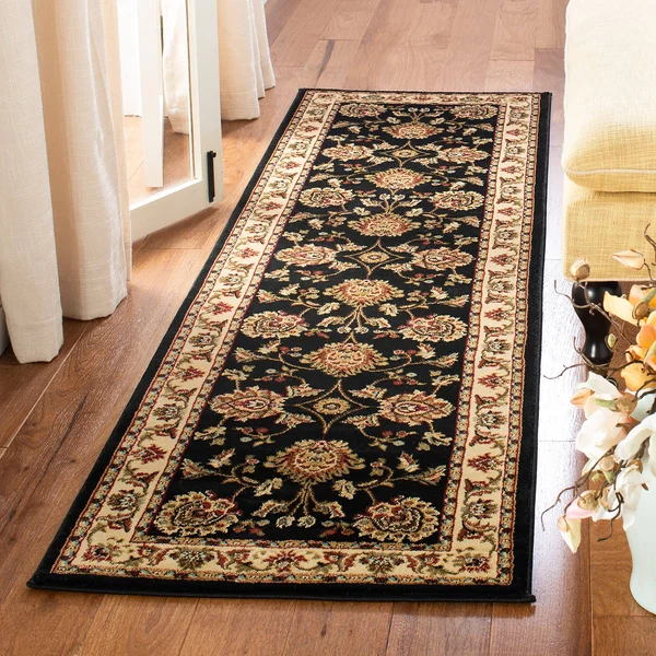 Safavieh 2&-3x22 x 16& Lyndhurst LNH555 Black - Ivory Rug