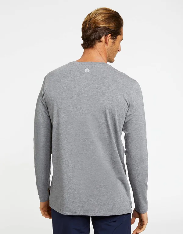 Sun Protective Long Sleeve T-Shirt for Men, UPF 50+ Sun Protection Dark Grey Marle