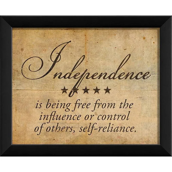 The Artwork Factory Independence Definition Framed Textual Art