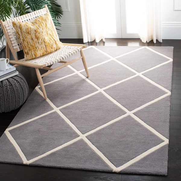 Safavieh 6& x 9& Chatham CHT720D Dark Grey, Ivory Rug