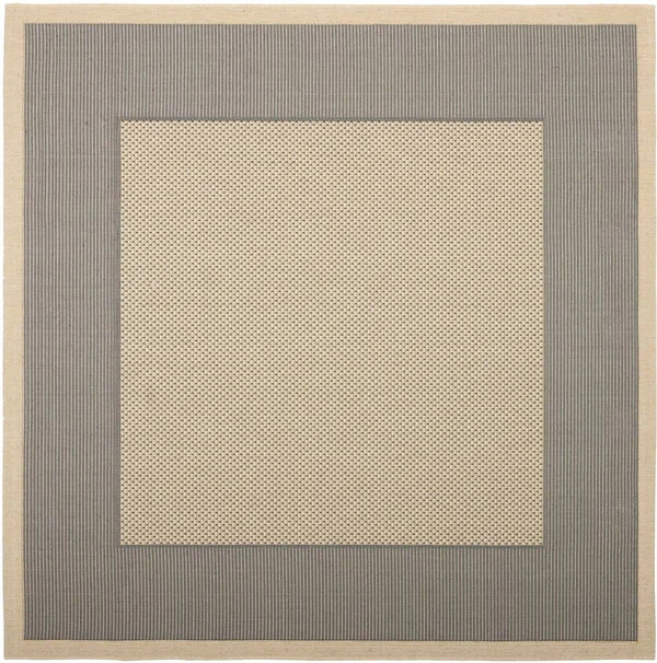 Safavieh Courtyard CY7987-65A5 7&10x22 x 7&10x22 Square Grey, Cream Area Rug