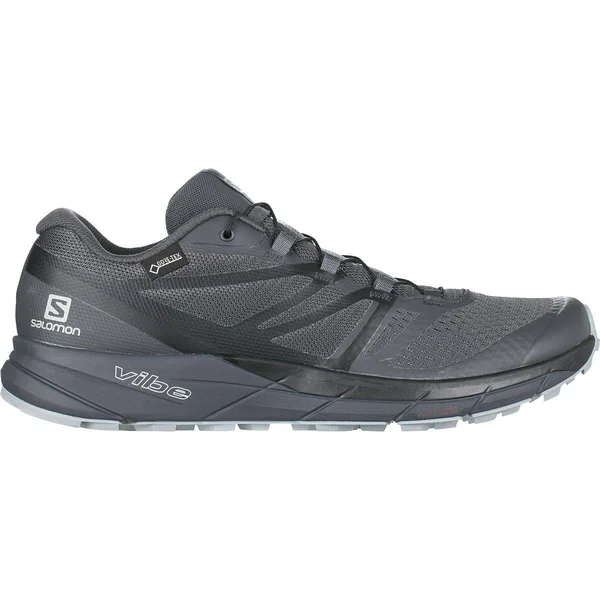 Salomon Sense Ride 2 GTX Invisible Fit Trail Running Shoe - Men's Ebony/Black/Quarry, US 7.5/UK 7.0