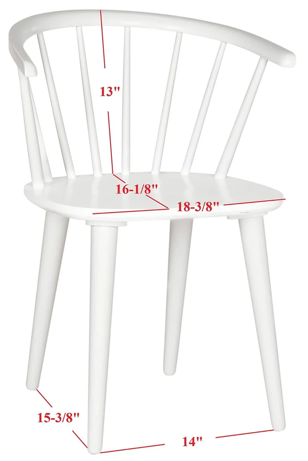 Safavieh Blanchard Curved Spindle Side Chair - Set of 2 White