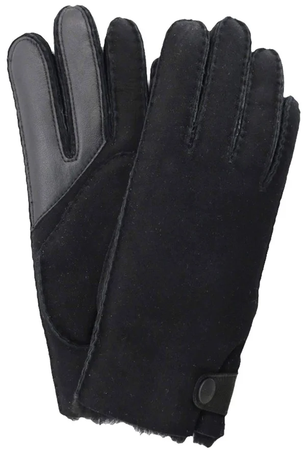 Ugg Men's Sheepskin Side-Tab Tech Gloves - Black - Size x Large