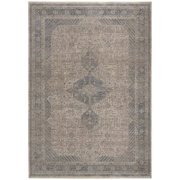 Gilford Rustic Persian Farmhouse Rug - Warm Gray/Blue, 5ft x 7ft - 2in Area Rug, Size: 5' x 7'-2 inch