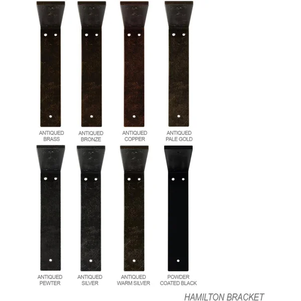 Ekena Millwork BKTM02X24X24HAAPW 2x22W x 24x22D x 24x22H Hamilton Steel BRACKET, Antiqued Pewter