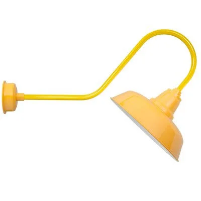 Vandervliet LED Outdoor Barn Light Latitude Run Fixture Finish: Yellow, Size: 12x22 H x 16x22 W x 36x22 D