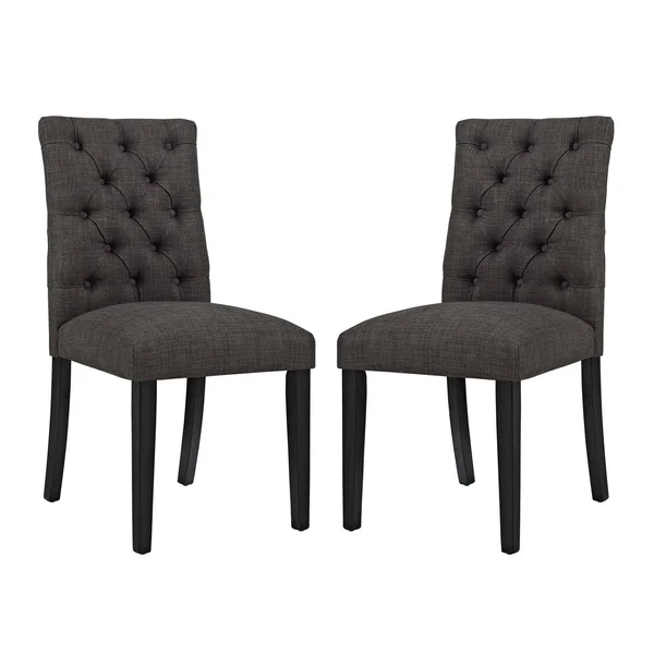 Modway Duchess Dining Chair Fabric Set of 2 - Brown
