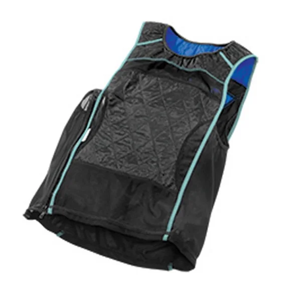 Techniche 6201 Evaporative Cooling KewlShirt Tank Top - Black W/Teal TRIM - XXL