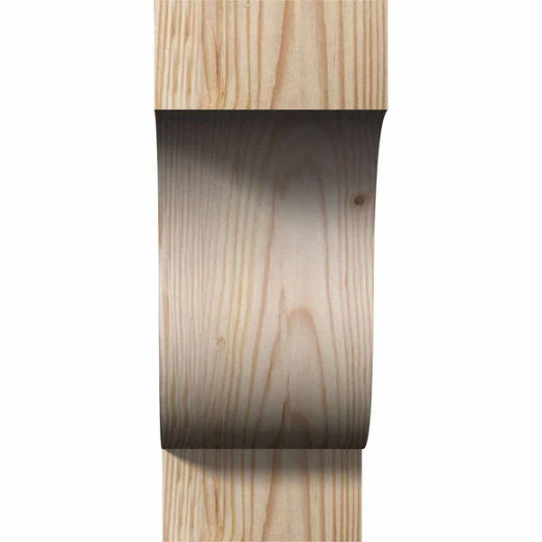 Ekena Millwork COR04X10X10NEW00RDF 4x22W x 10x22D x 10x22H Newport Rough Sawn Corbel, Douglas Fir