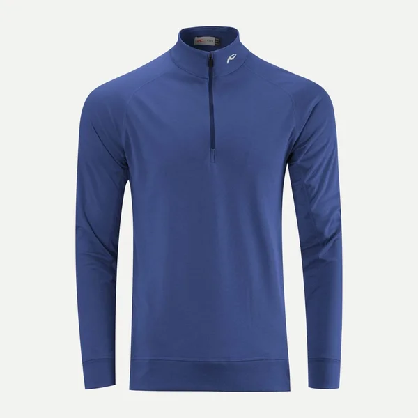 KJUS Men's Keano Half-Zip Midlayer Top for Adults - Midnight Blue Melange, EU Size 52