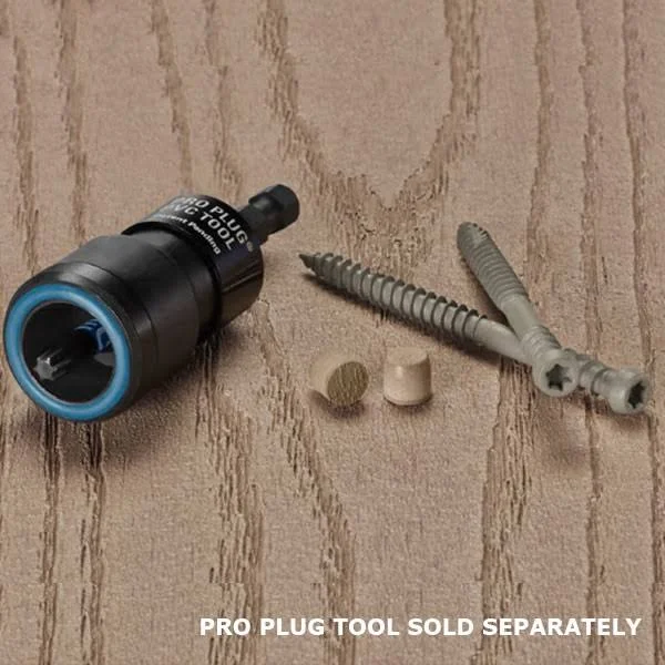 Starborn Industries Inc Pro Plug System for Fiberon Decking-Epoxy Coated Carbon Steel-300 Sq ft, 700 Lin ft-Sandstone