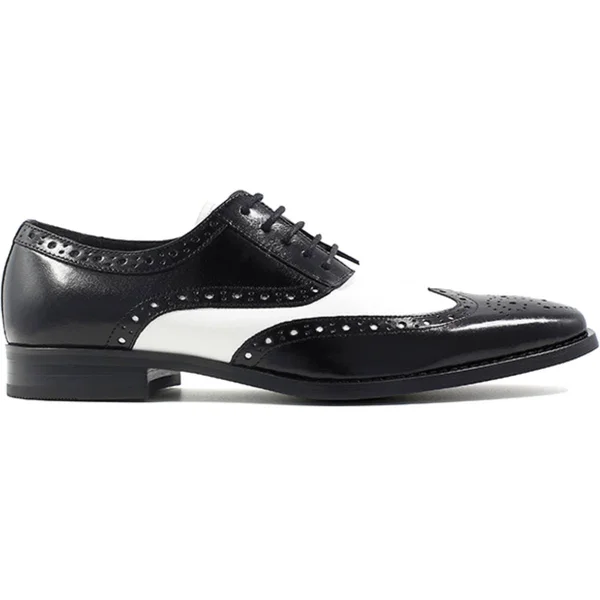 Stacy Adams Men's Tinsley Wingtip Oxford - Black & White